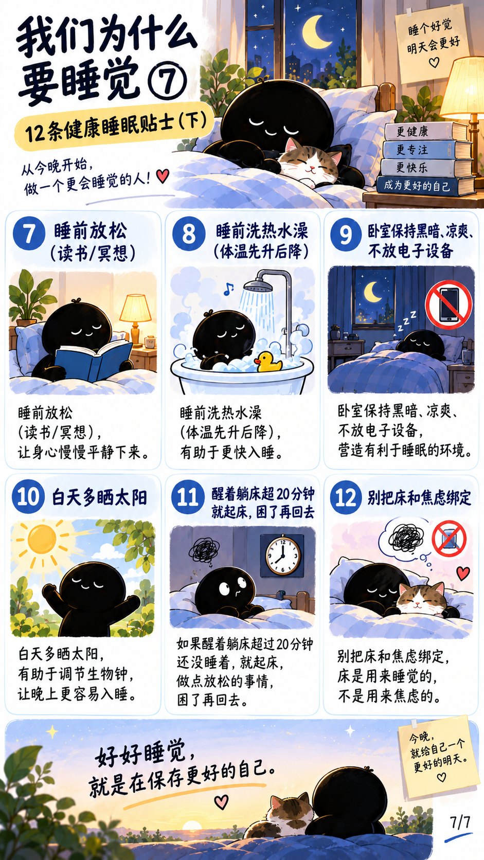 知识卡 4:12 条健康睡眠贴士(下)